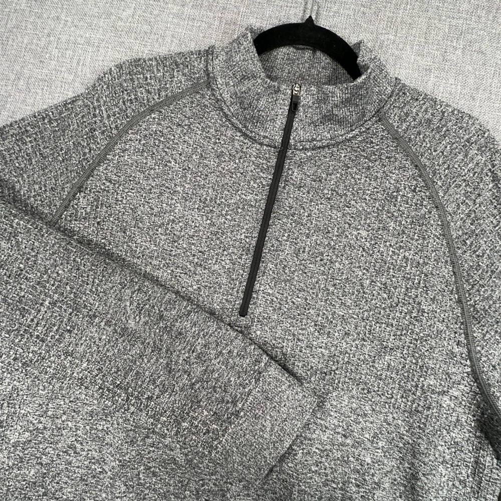 Lululemon Engineered Warmth Half Zip Pullover Mens L Wool Blend Prosecco Logo